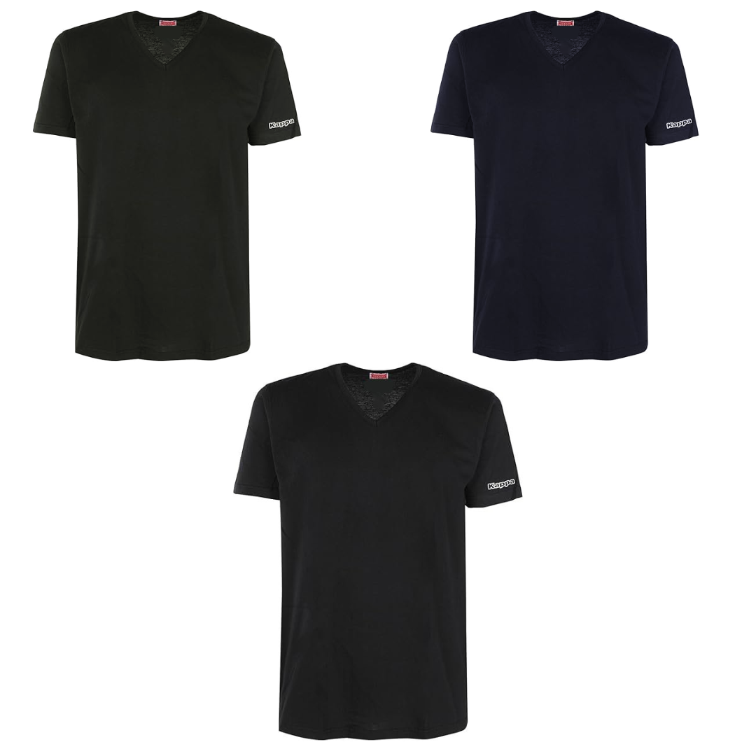 Tris t-shirt intima da uomo Kappa multicolore