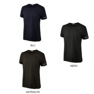 Tris t-shirt intima da uomo girocollo mezza manica  multicolore