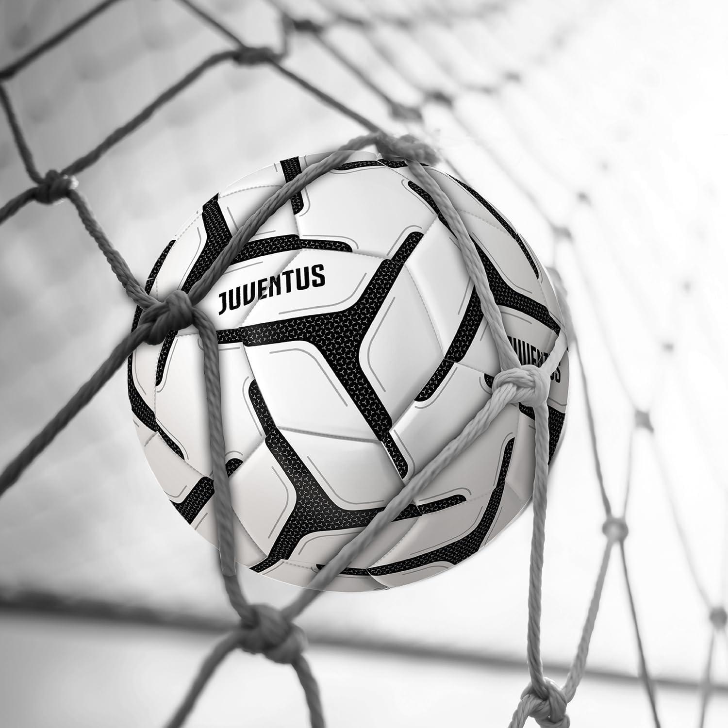 Pallone da calcio in cuoio compatibile con Juventus misura 5