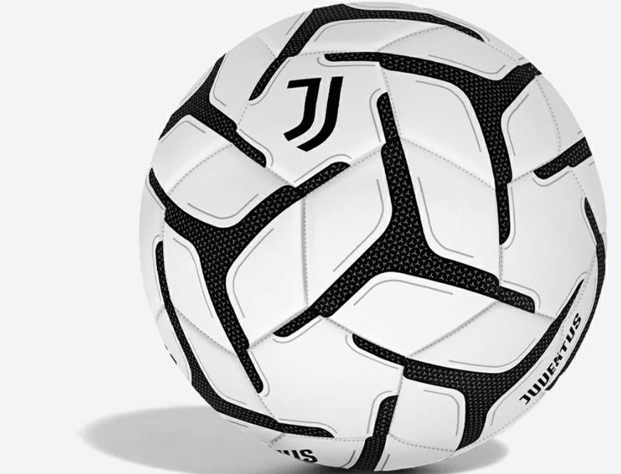 Pallone da calcio in cuoio compatibile con Juventus misura 5