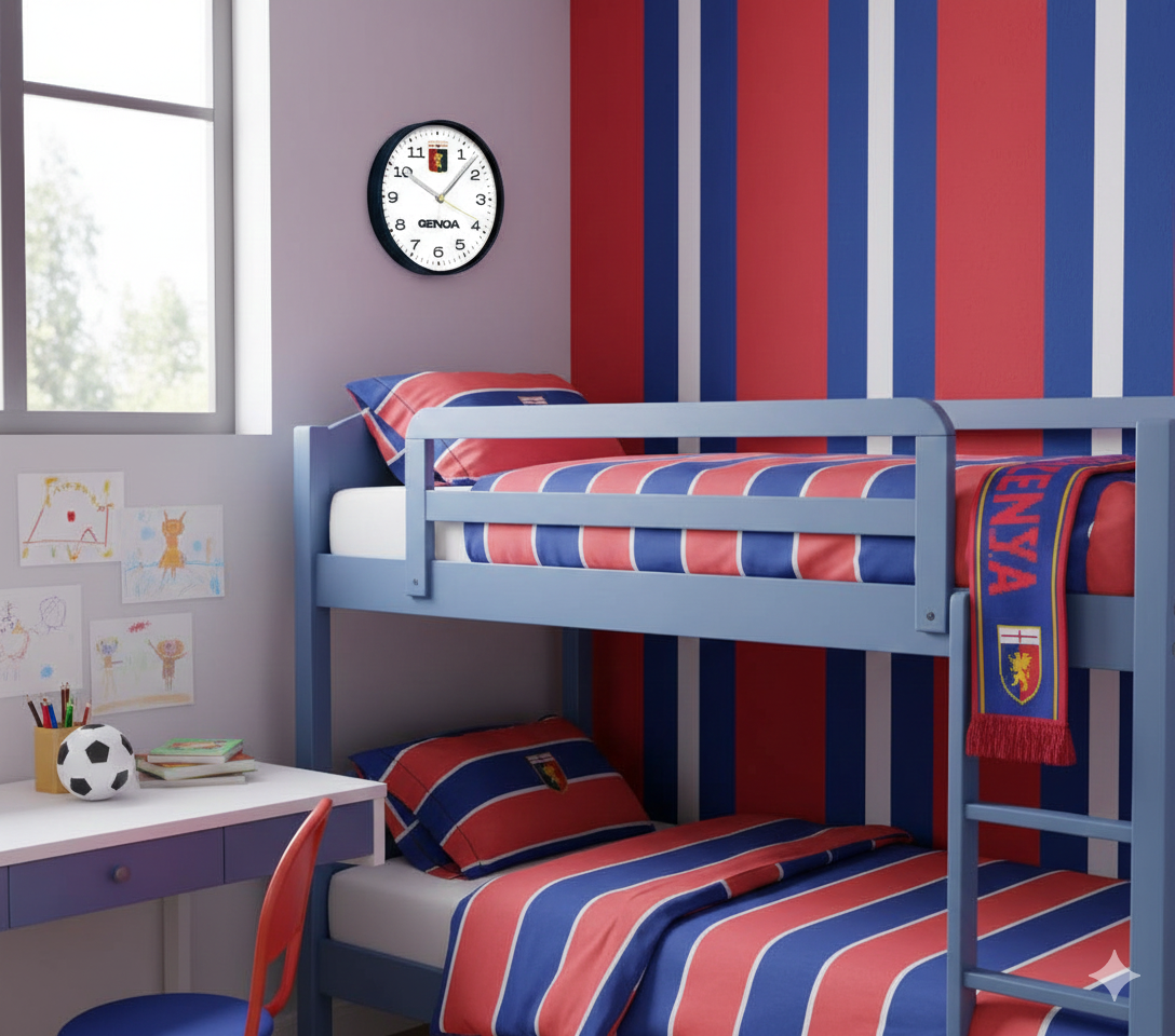 Orologio da parete compatibile con Genoa Calcio