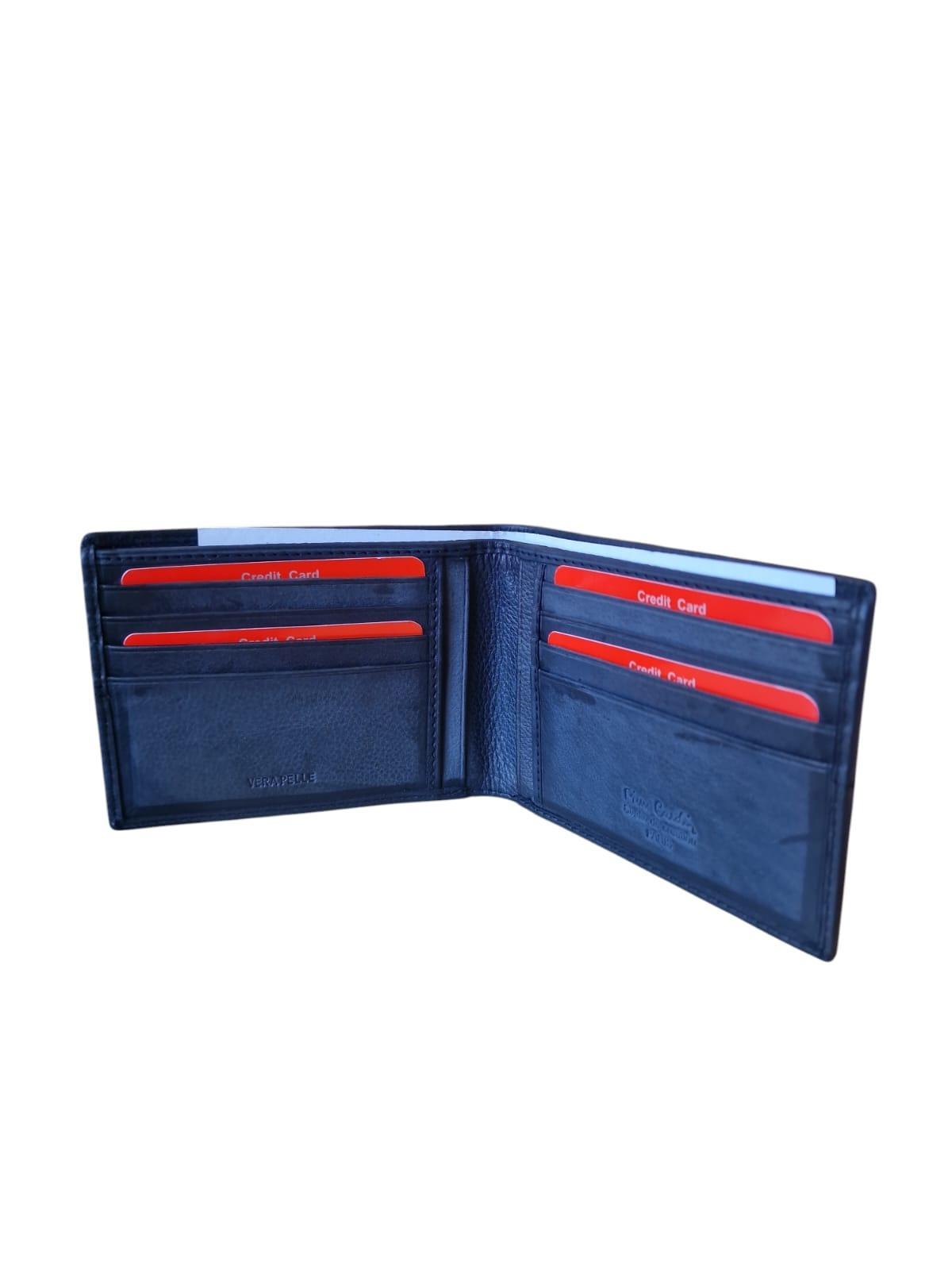 Portafoglio in vera pelle Pierre Cardin uomo blu