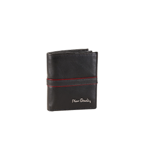 Portafoglio in vera pelle da uomo  rosso nero