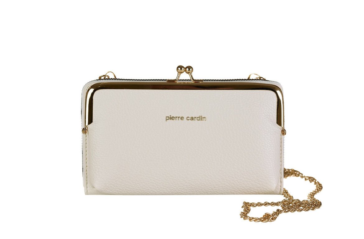Borsa tracolla con borsellino removibile Pierre Cardin beige