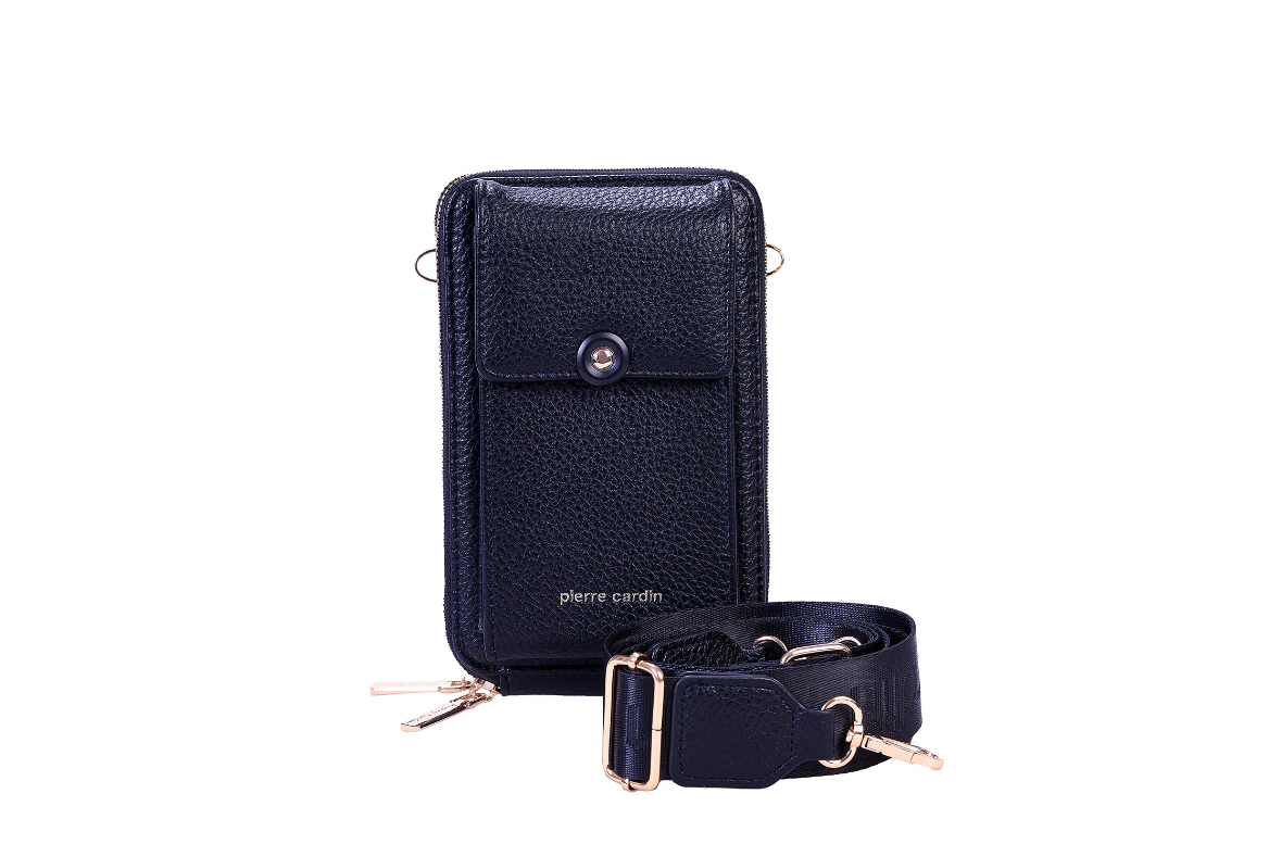 Borsellino porta cellulare unisex Pierre Cardin blu