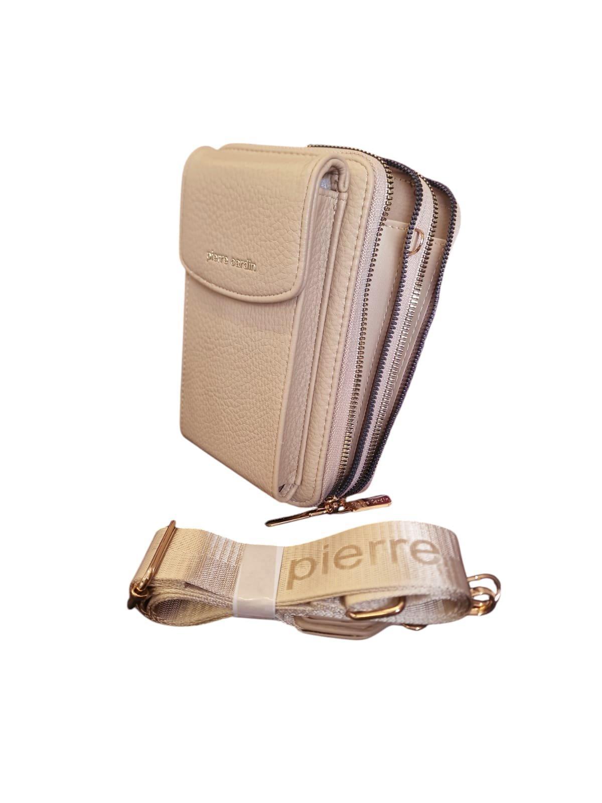 Borsellino porta cellulare Pierre Cardin beige
