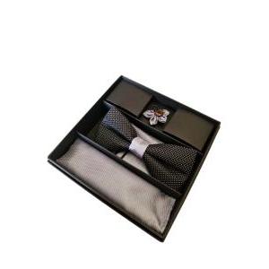 Kit papillon fazzoletto e spilla da uomo cerimonia