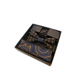 Kit papillon fazzoletto e spilla da uomo cerimonia