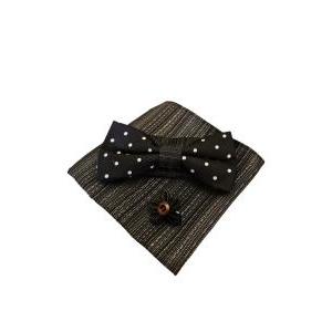 Kit papillon fazzoletto e spilla da uomo cerimonia