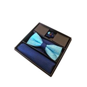 Kit papillon fazzoletto e spilla da uomo cerimonia
