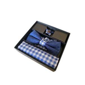 Kit papillon fazzoletto e spilla da uomo cerimonia