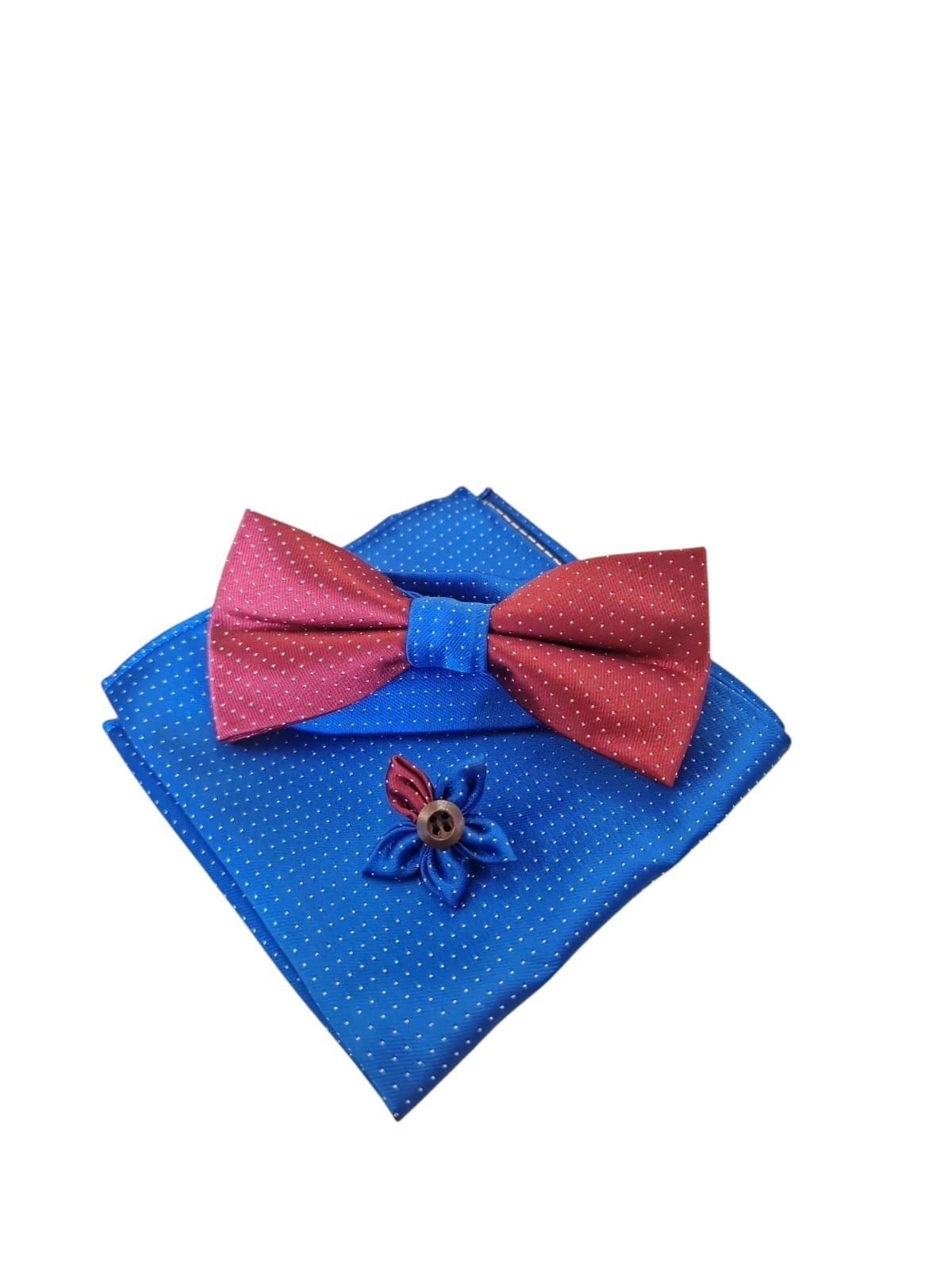 Kit papillon fazzoletto e spilla da uomo cerimonia
