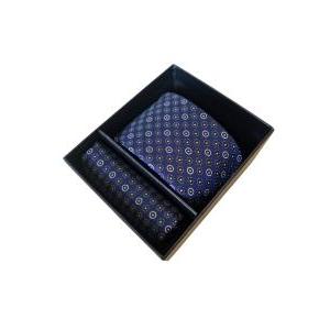 Confezione cravatta e pochette uomo solo soprani blu