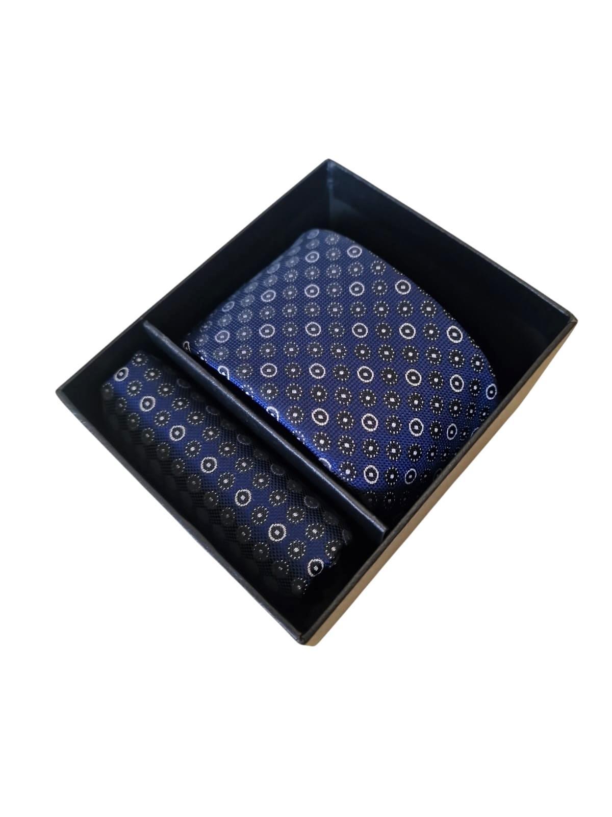 Confezione cravatta e pochette uomo Solo Soprani BLU