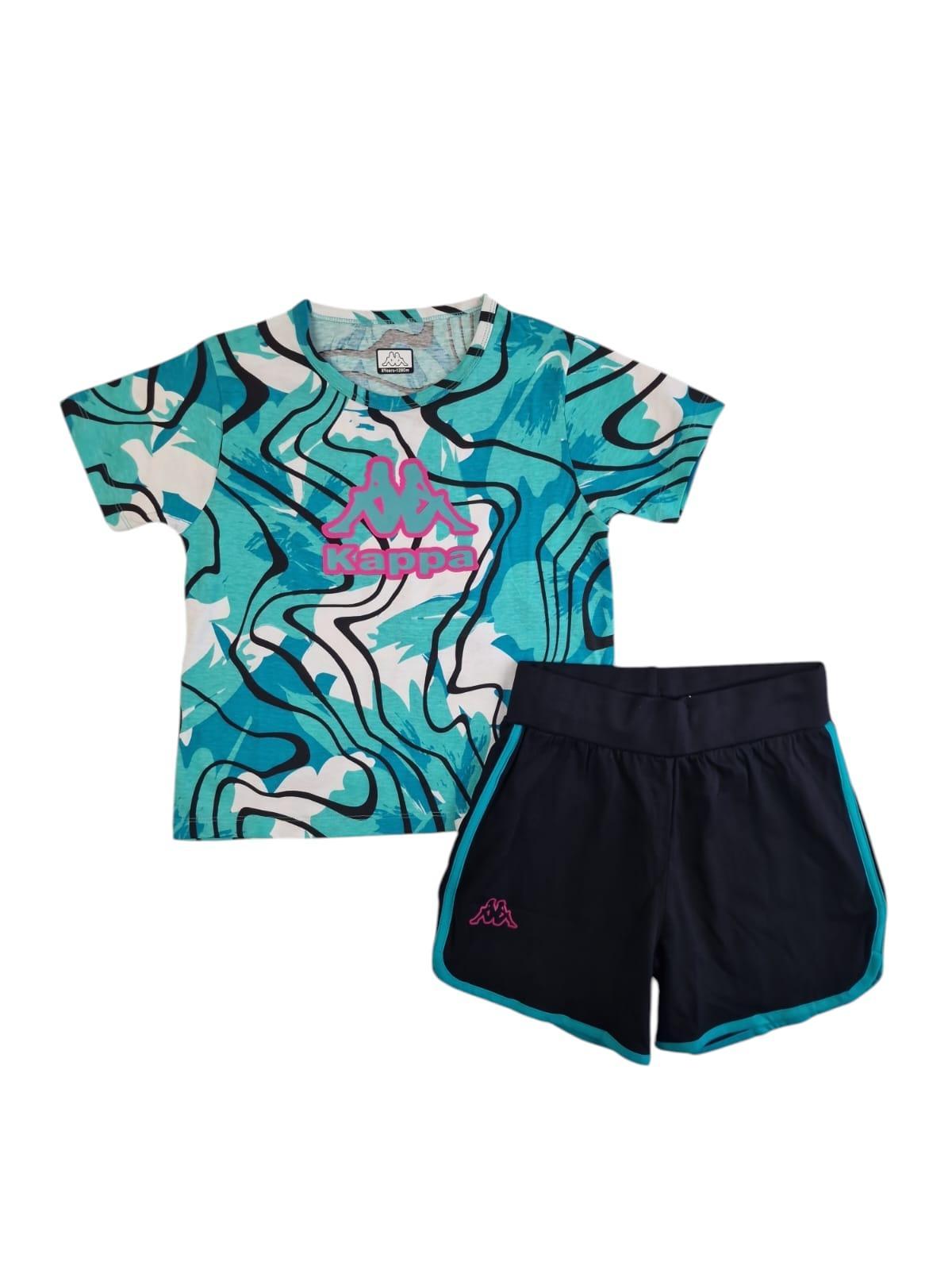 Completo sportivo estivo bambina Kappa 