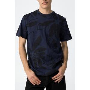 T-shirt in cotone da uomo  con stampa blu