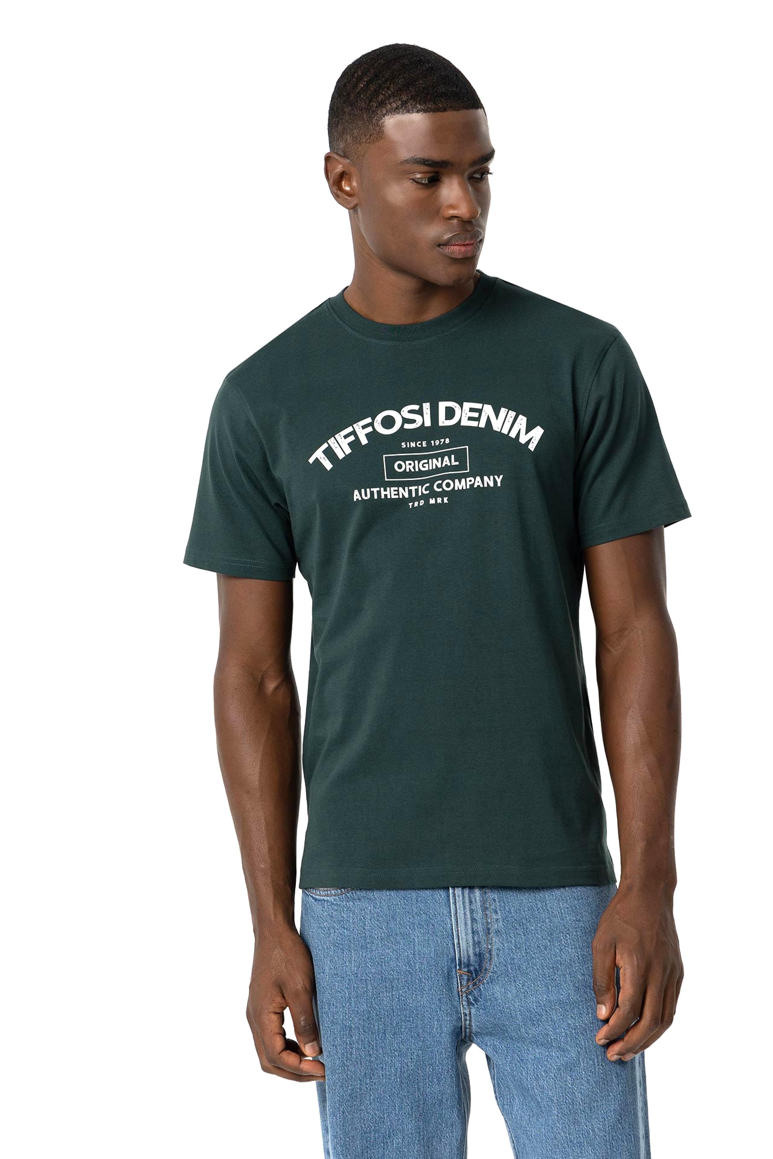 T-shirt basic uomo Tiffosi verde