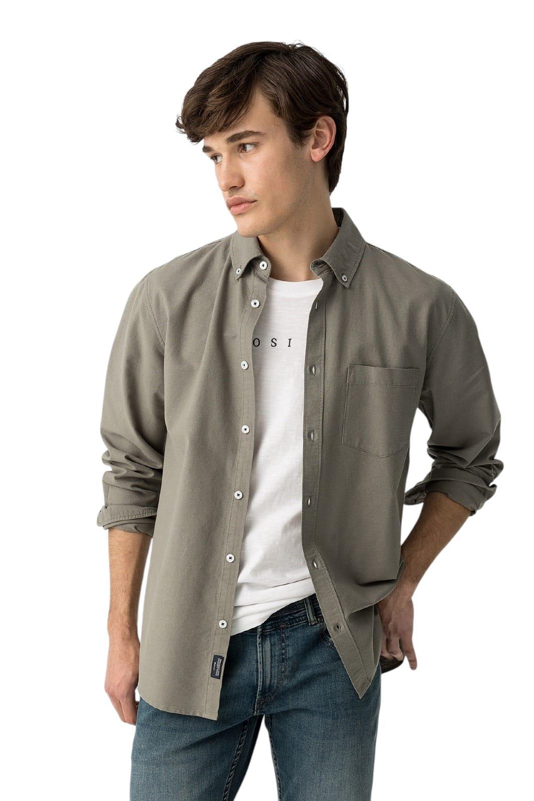 Camicia manica lunga in cotone da uomo Tiffosi
