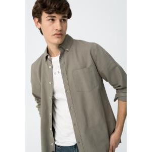 Camicia manica lunga in cotone da uomo