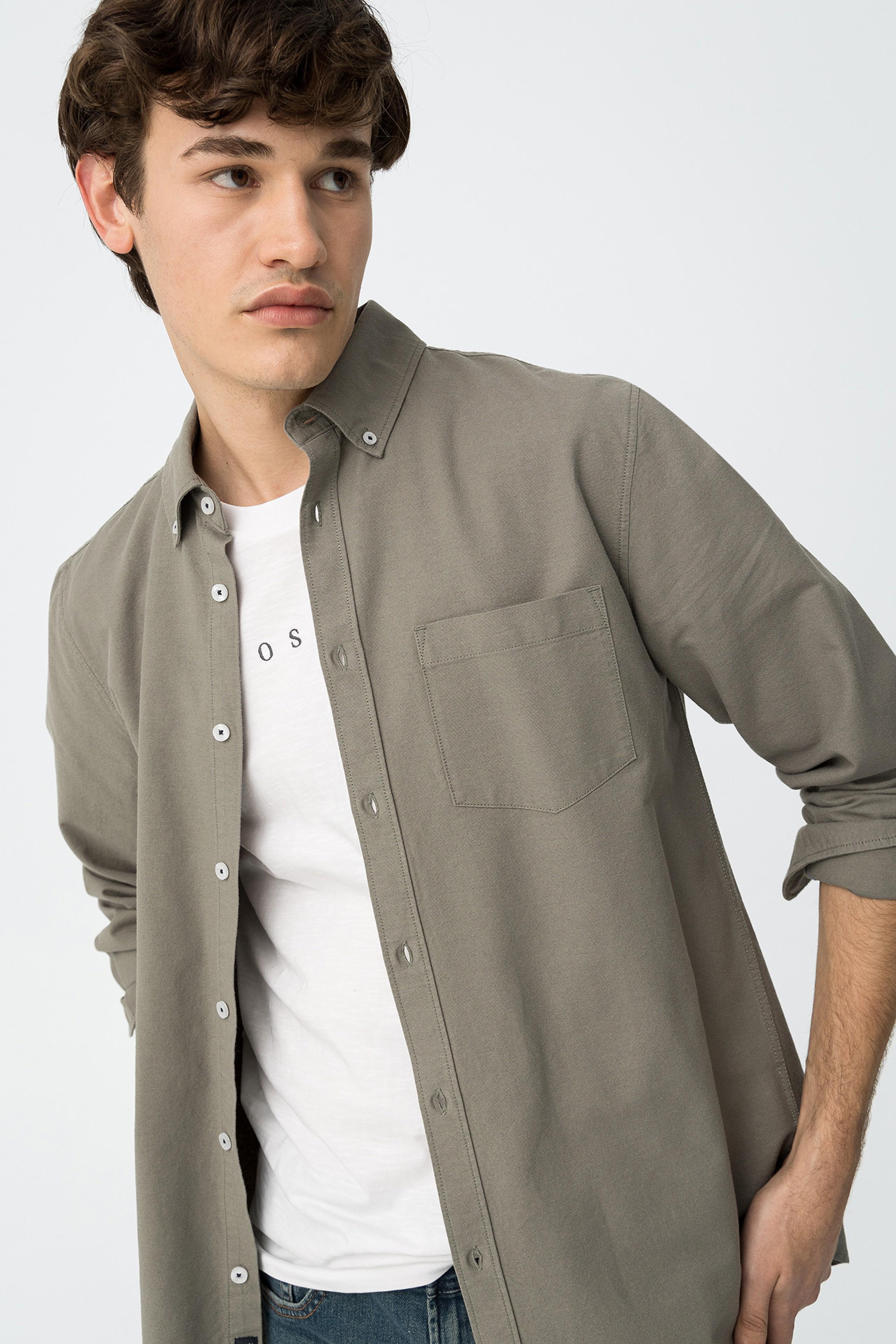 Camicia manica lunga in cotone da uomo Tiffosi