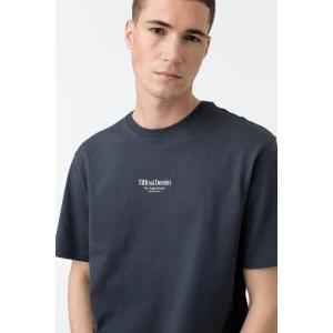 T-shirt basic uomo  con stampa blu
