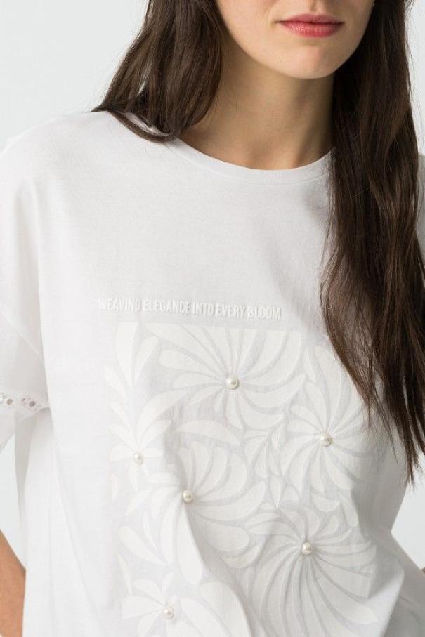 T-shirt donna Tiffosi bianco