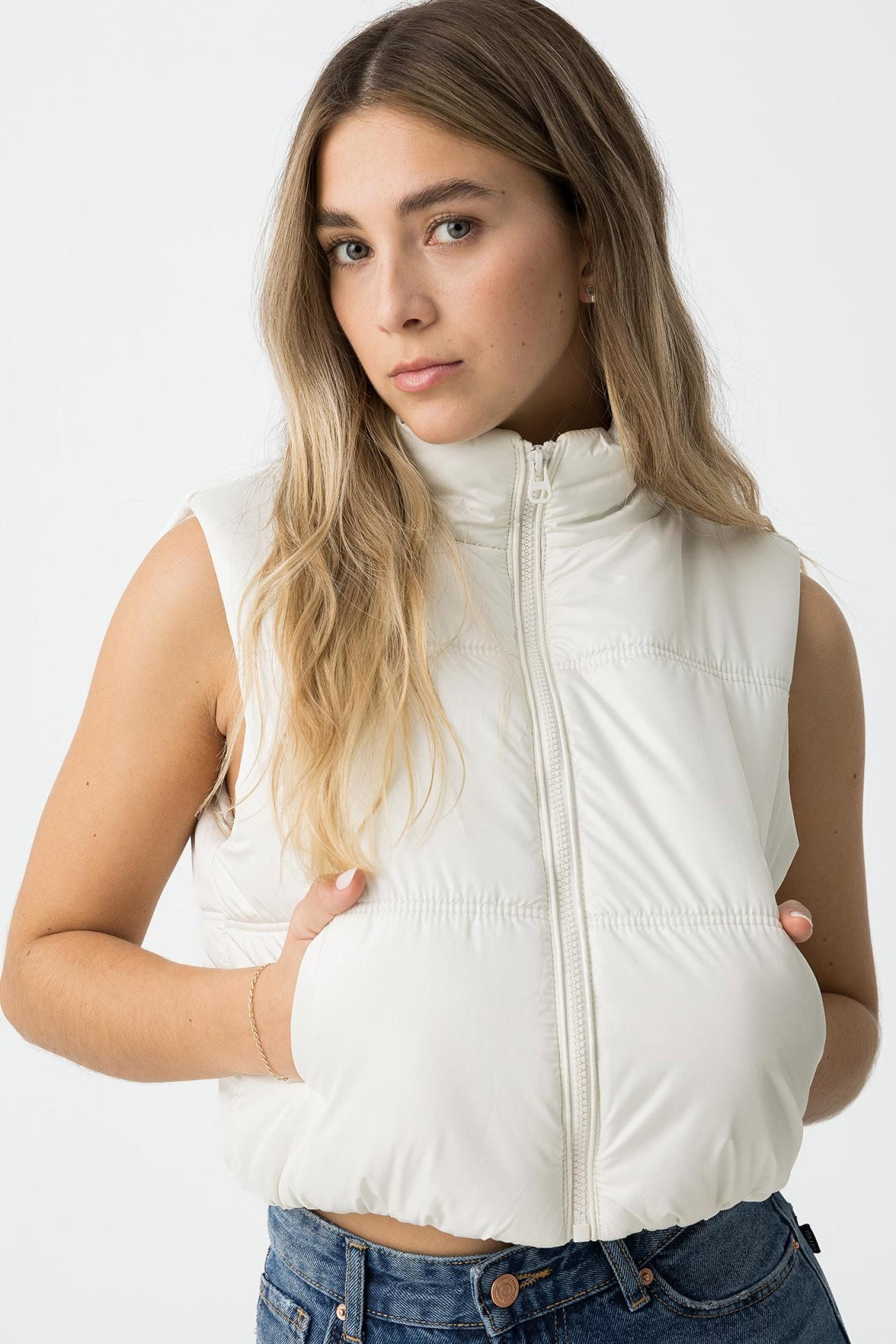 Gilet imbottito da ragazza Tiffosi bianco
