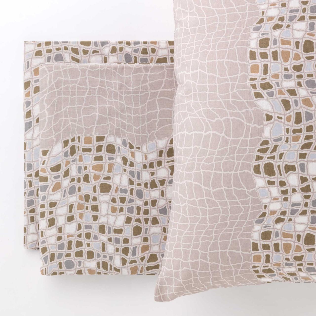 Amelie completo letto lenzuolo matrimoniale Beige