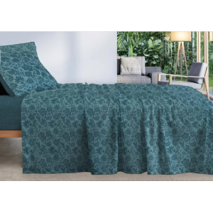 Eden completo letto matrimoniale lenzuolo cotone  grigio