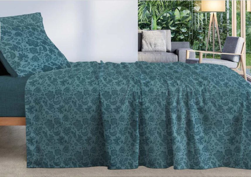 Eden completo letto matrimoniale lenzuolo cotone  Grigio