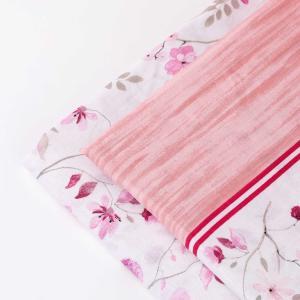 Jole completo letto matrimoniale lenzuolo cotone stampato rosa