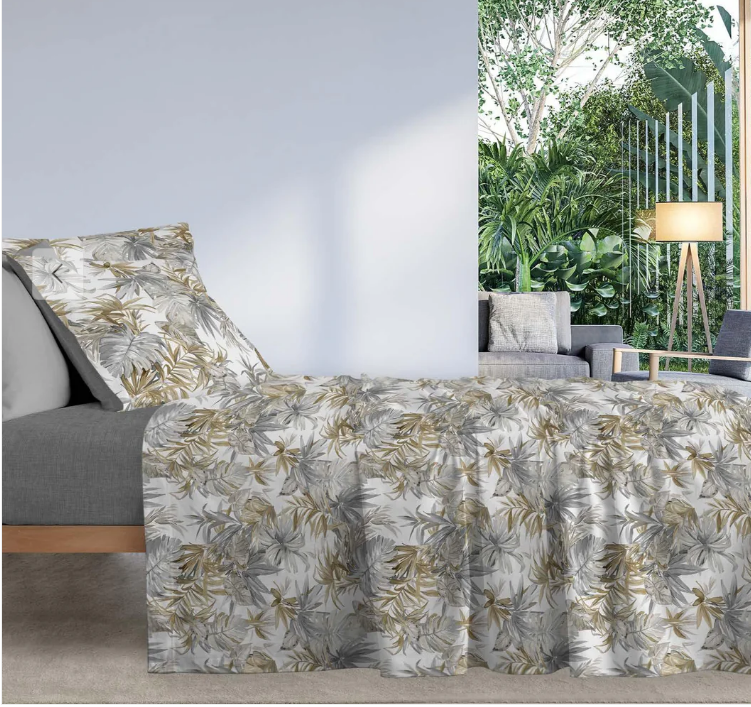 DIANTREE completo letto cotone stampato matrimoniale Castoro