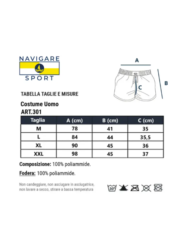 Costume da bagno boxer da uomo Navigare