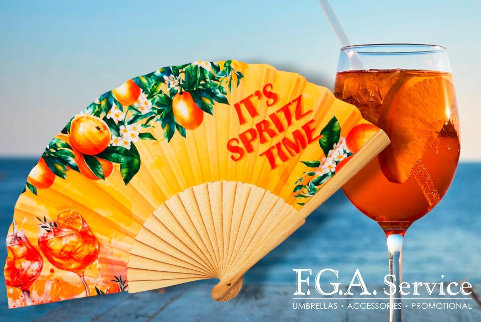 Ventaglio IT'S SPRITZ TIME arancione