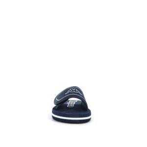 Ciabatte a fascia con strappo  blu