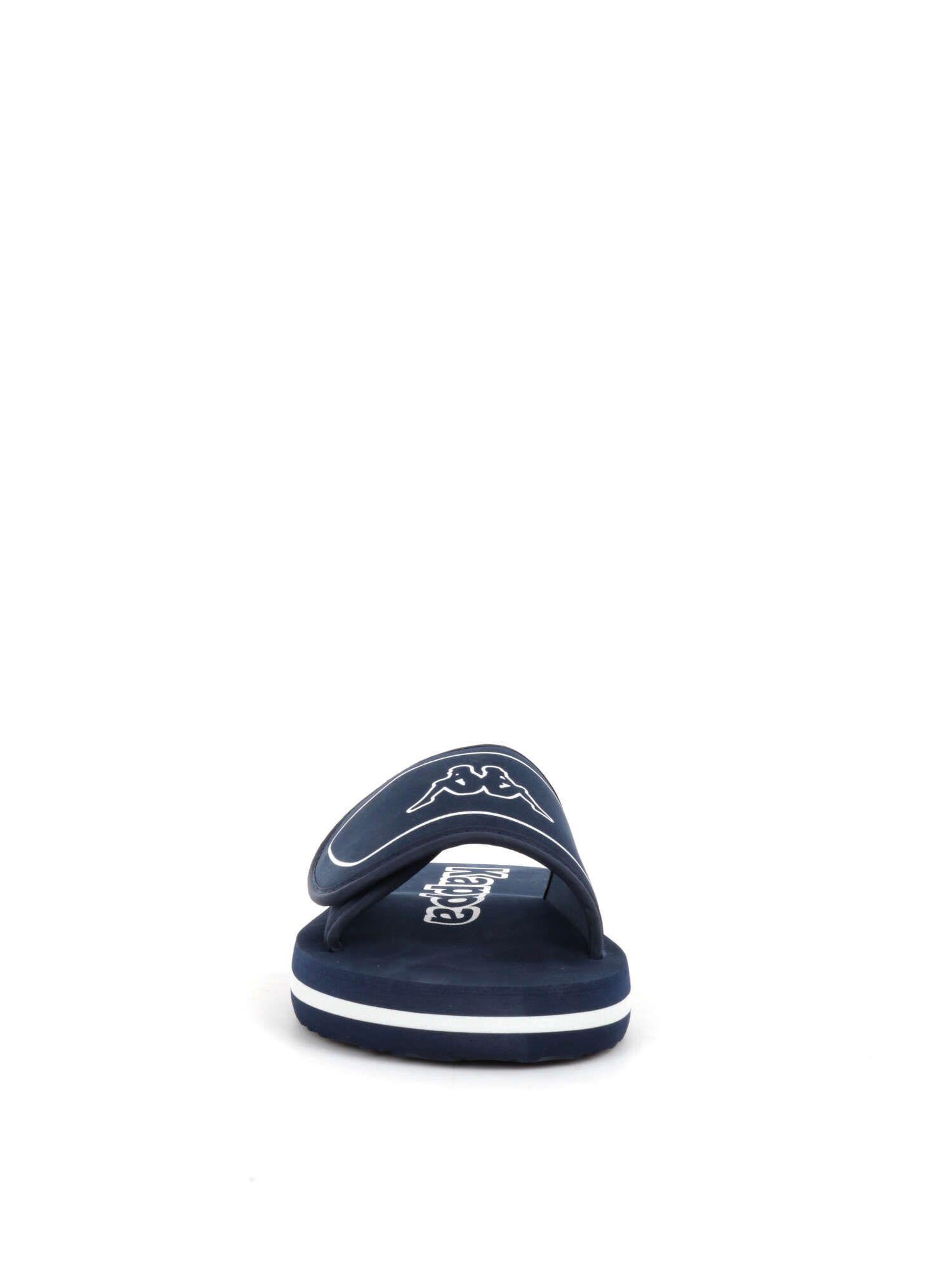 Ciabatte a fascia con strappo Kappa blu