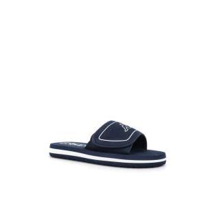Ciabatte a fascia con strappo  blu
