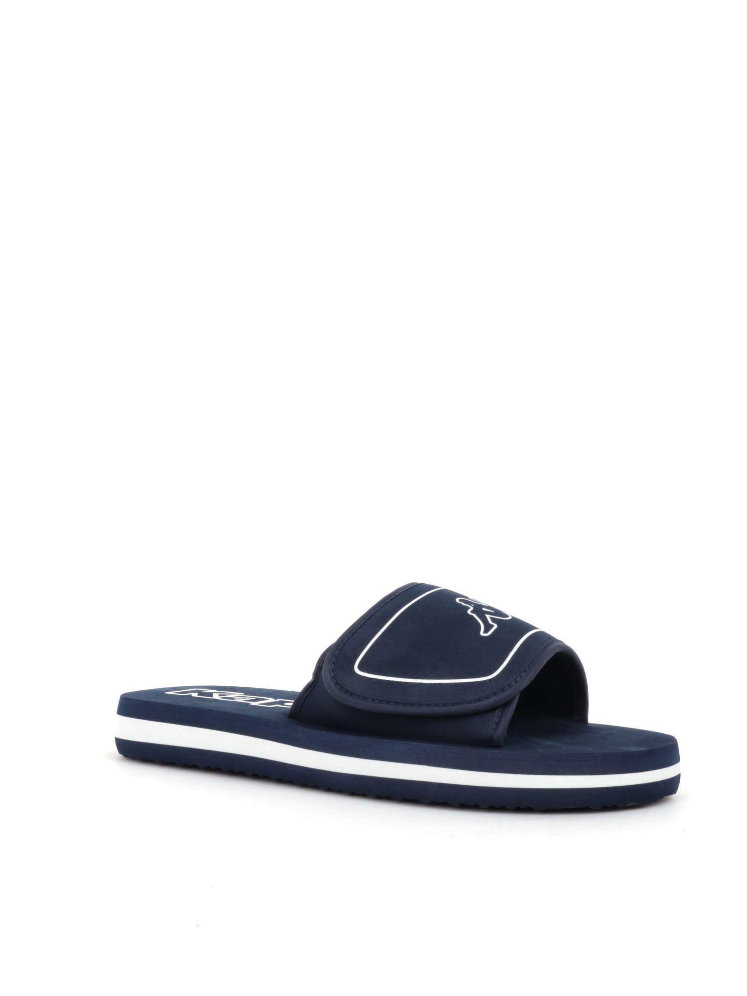 Ciabatte a fascia con strappo Kappa blu
