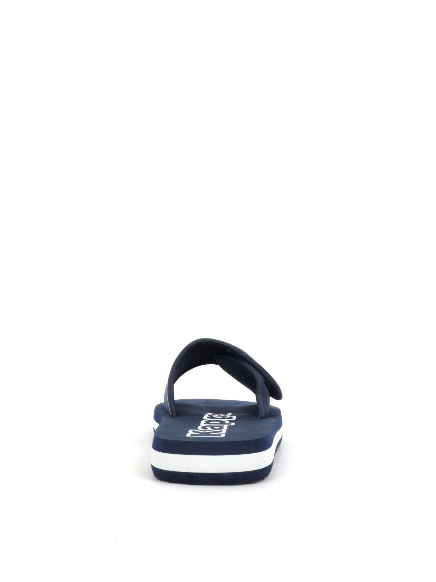 Ciabatte a fascia con strappo Kappa blu
