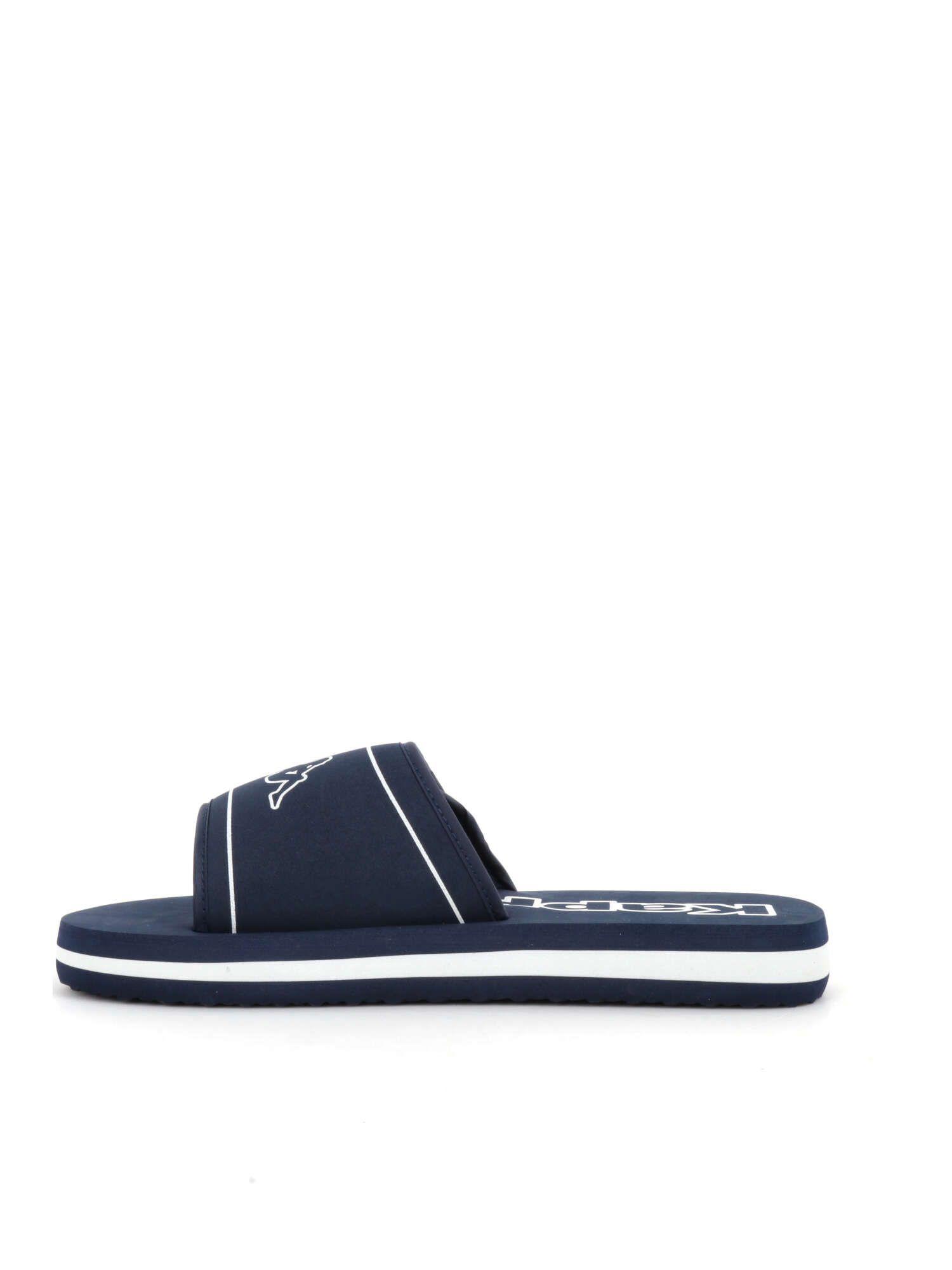 Ciabatte a fascia con strappo Kappa blu