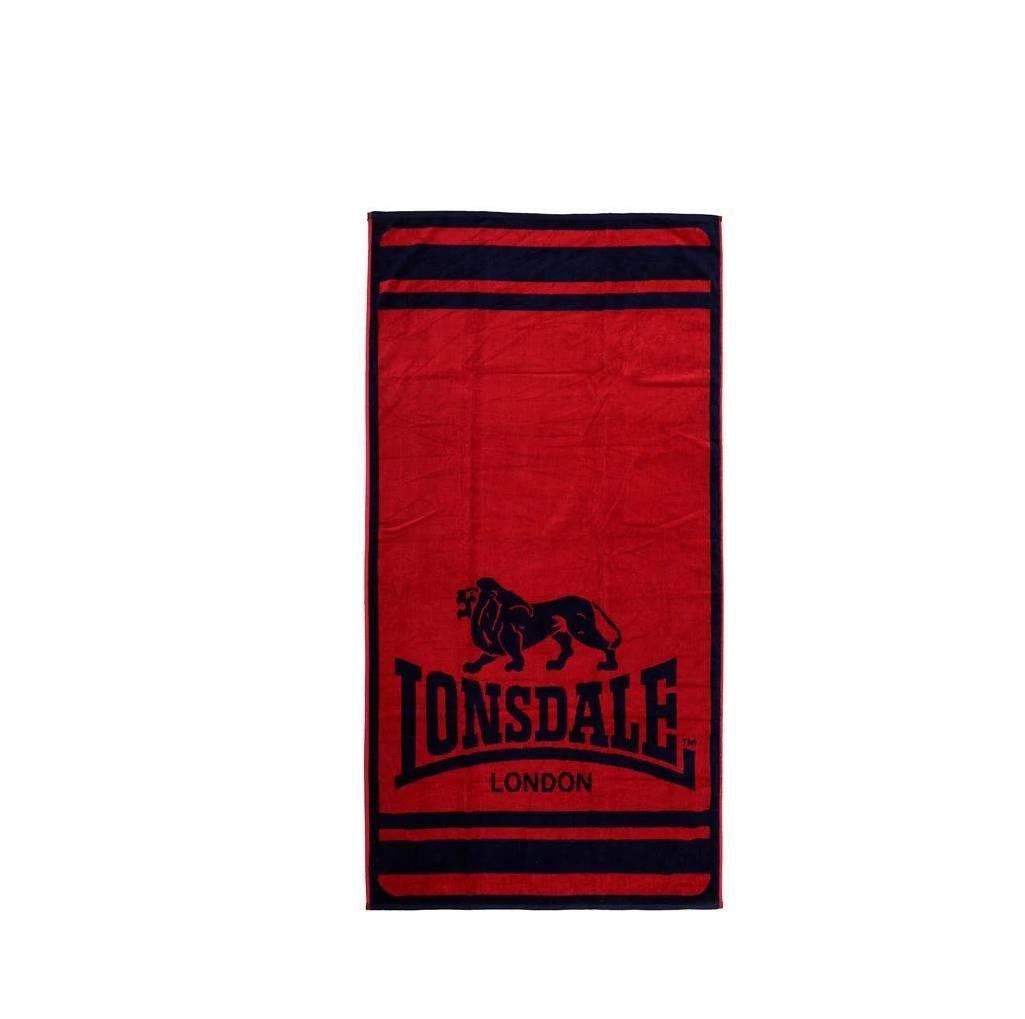 Telo mare in spugna di cotone Lonsdale blu rosso