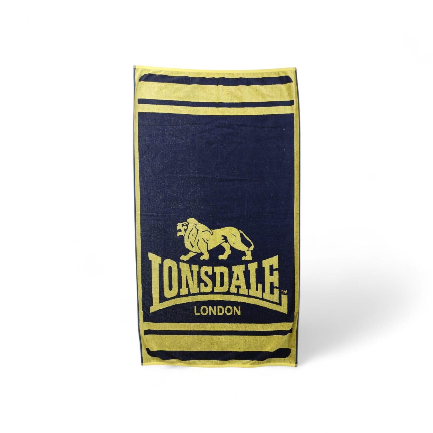 Telo mare in spugna di cotone Lonsdale blu giallo