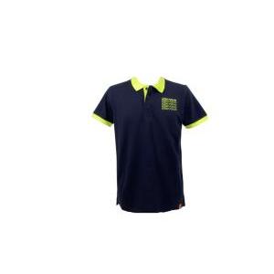 Polo da uomo in cotone  blu giallo