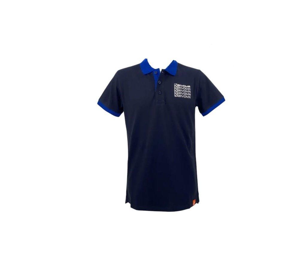 Polo da uomo in cotone Givova blu royal