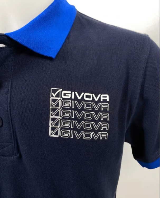 Polo da uomo in cotone Givova blu royal
