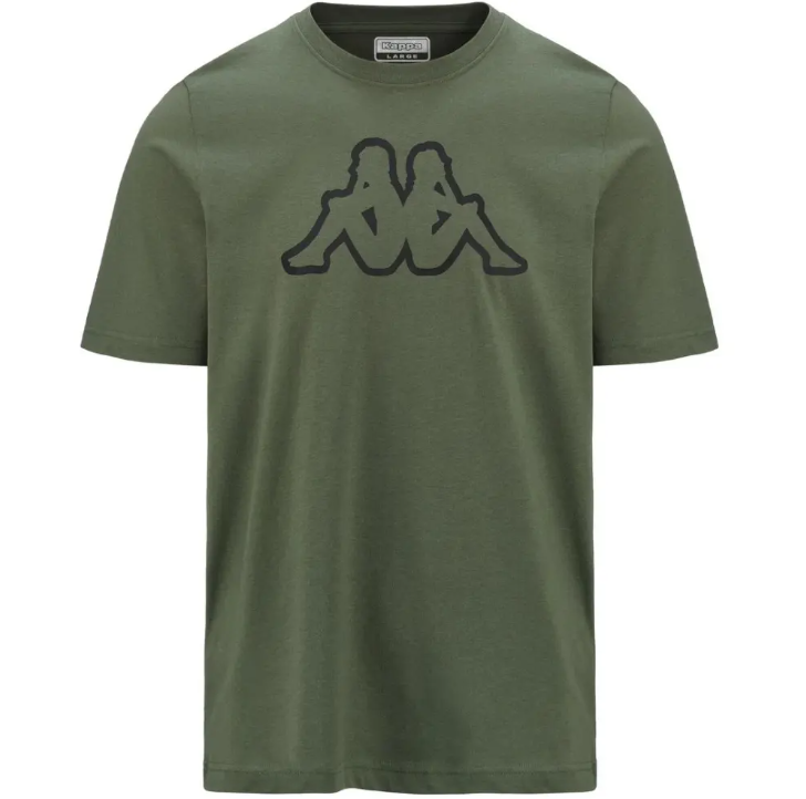 kappa t-shirt kappa logo cromen grande verde militare - foto 1