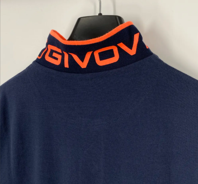 givova polo uomo manica corta scritta diagonale petto blu - foto 2