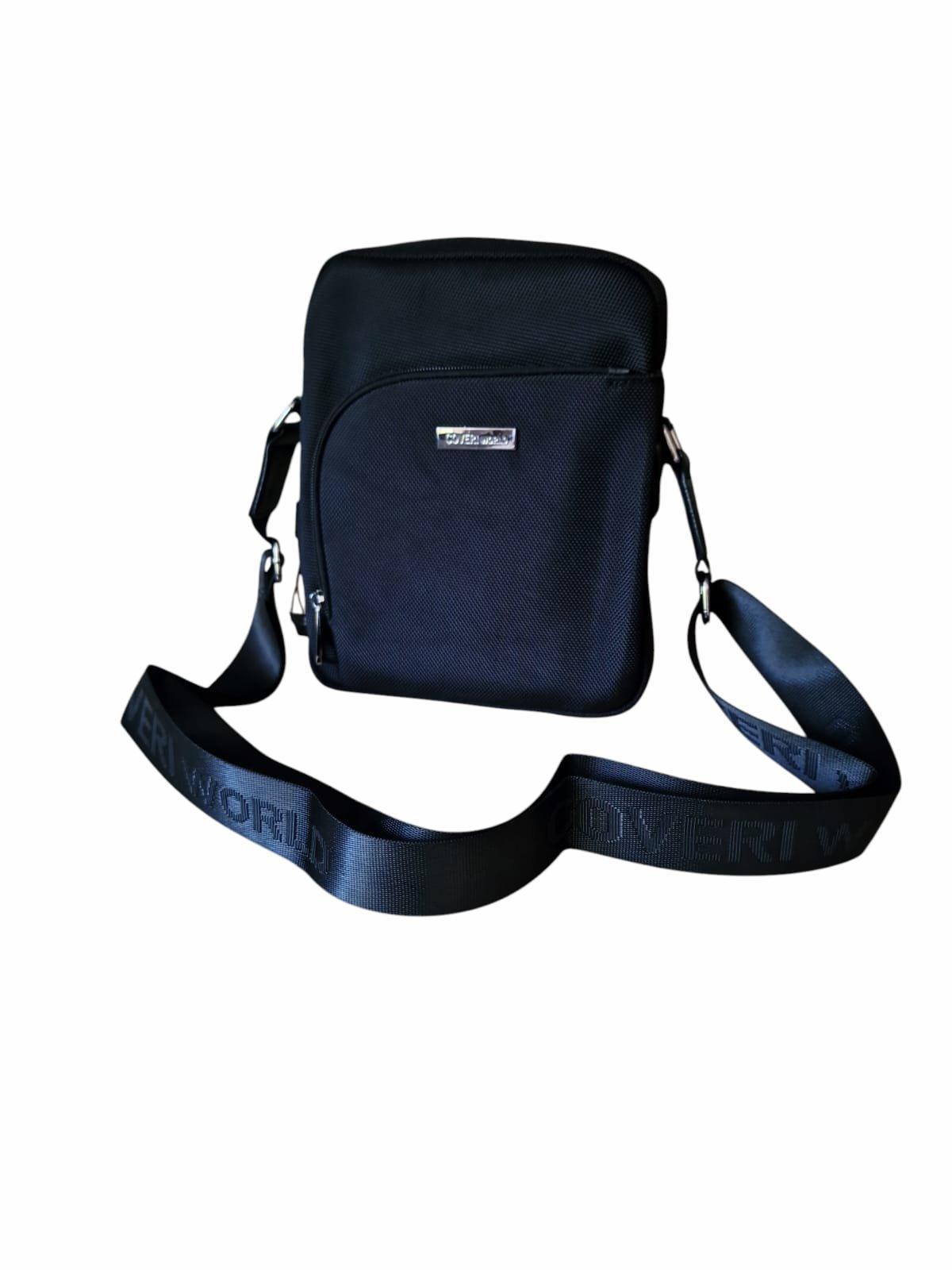 Borsello con tracolla da uomo Coveri nero