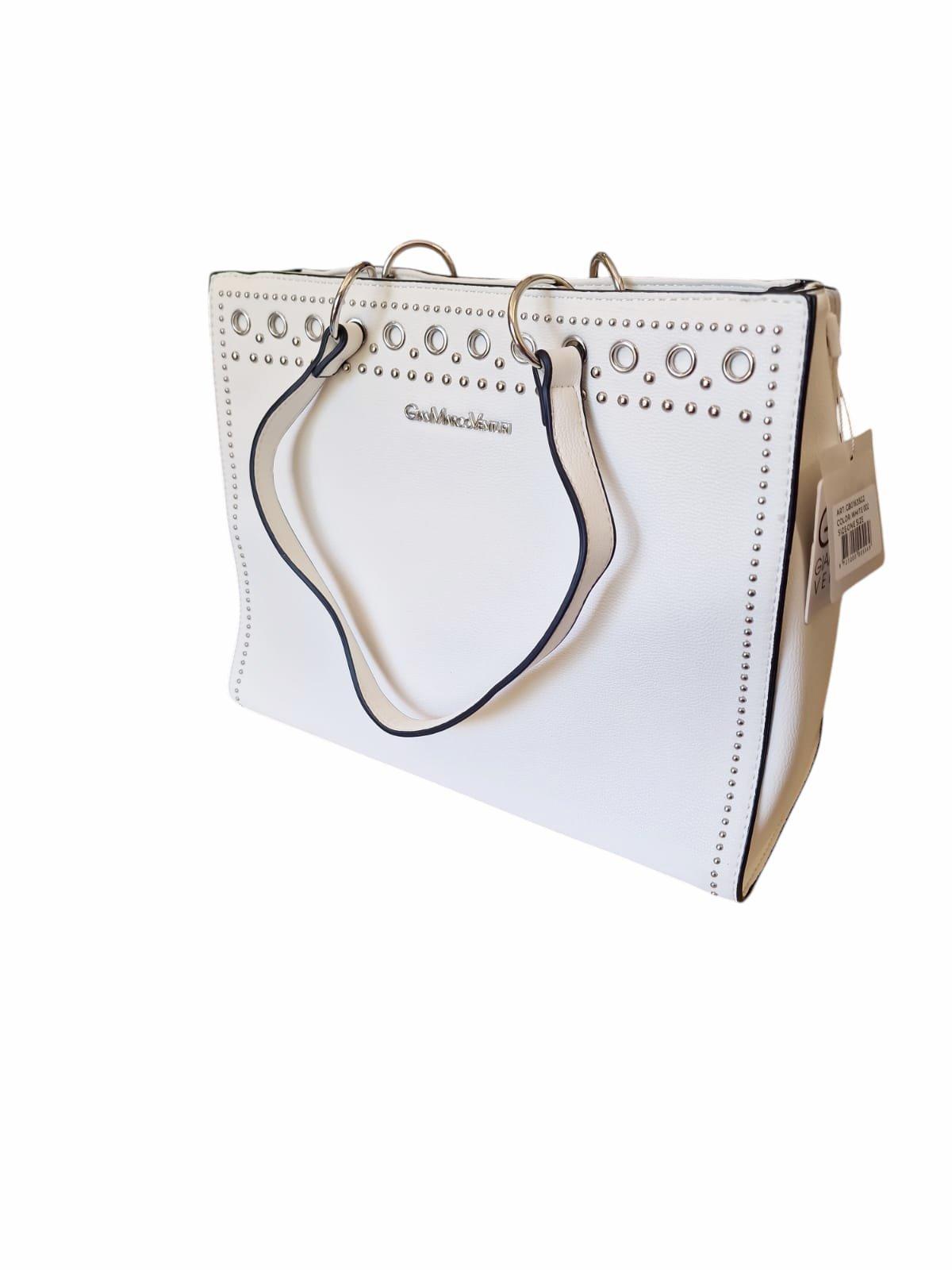Borsa donna con tracolla Gianmarco Venturi bianco