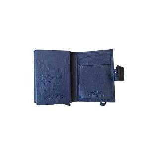 Portacarte in pelle da uomo  blu